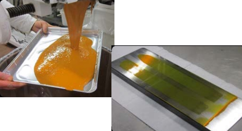CONTINUOUS PROCESSING FOR THERMALLY SENSITIVE INK FORMULATIONS